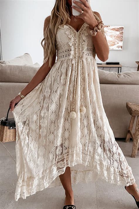 Astrid Sleeveless V-neck Tassel Ruching Dress