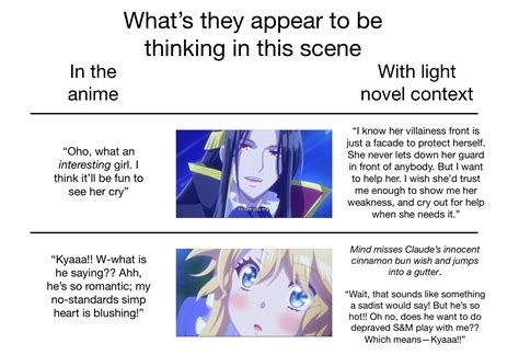 The anime did Claude so dirty. He’s a clumsy, innocent cinnamon bun who