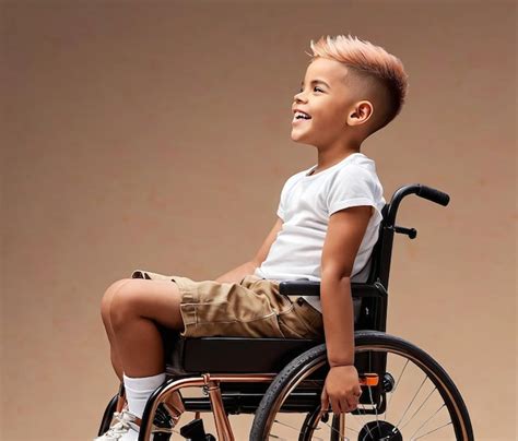 Premium Photo | Wheelchair handicap accessibility disabled a young boy ...