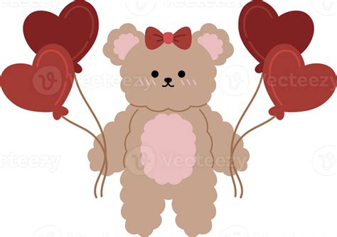 cute hand drawn valentine bear clipart 35913958 PNG