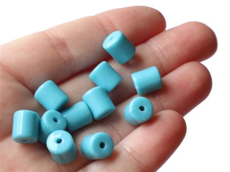 40 9mm Blue Plastic Tube Beads | Strung Beads | Michaels