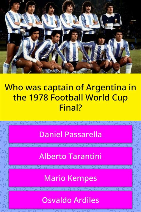 Who was captain of Argentina in the... | Trivia Questions | QuizzClub