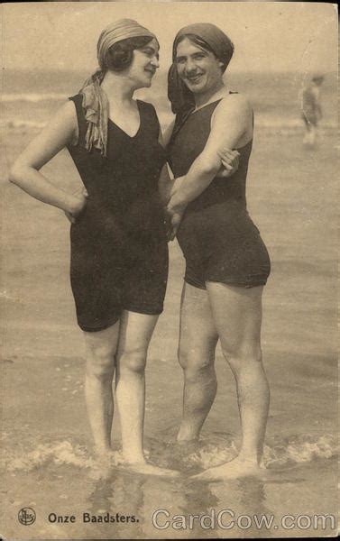 "Our Bathers" - Two Women in Vintage Swimwear Swimsuits & Pinup
