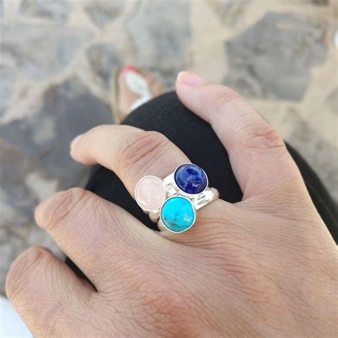 turquoise ring  turquoise ring adjustable ring etsy