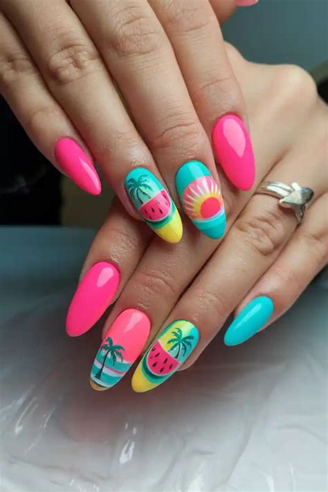 Bright and Bold: Summer Gel X Nails to Rock This Season | Beach nails