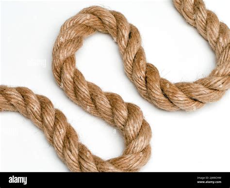 Rope isolated on white Stock Photo - Alamy