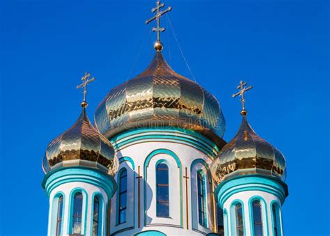 Domes of Vladimir Temple of the City of Kharkiv Stock Image - Image of ...