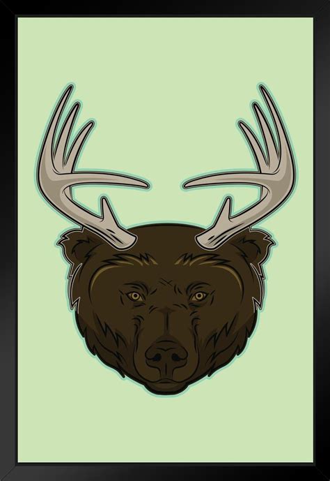 Loon Peak® Deer Bear Beer Funny Illustration Deer Art Deer Pictures ...