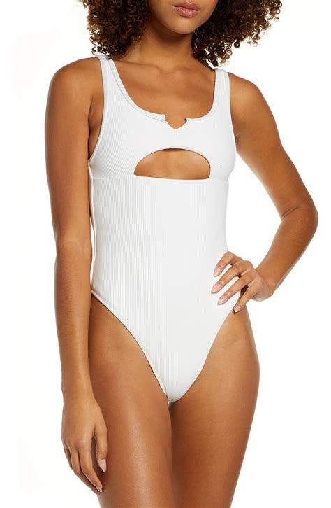 Frankies Bikinis Cody Cutout One-piece Swimsuit - White | Editorialist