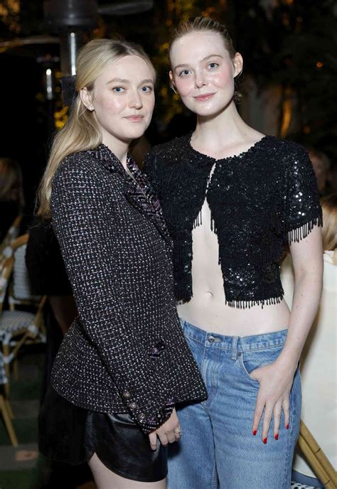 Elle and Dakota Fanning Had a Coordinating Sister Date
