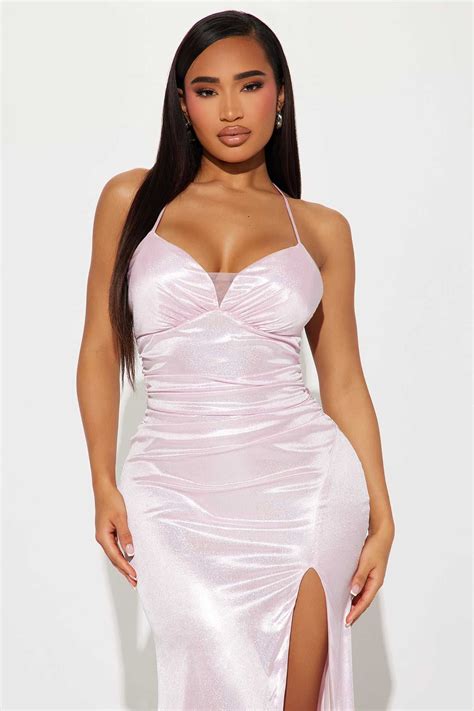 Metallic Charm Gown - Blush - Womens Fashion Dresses