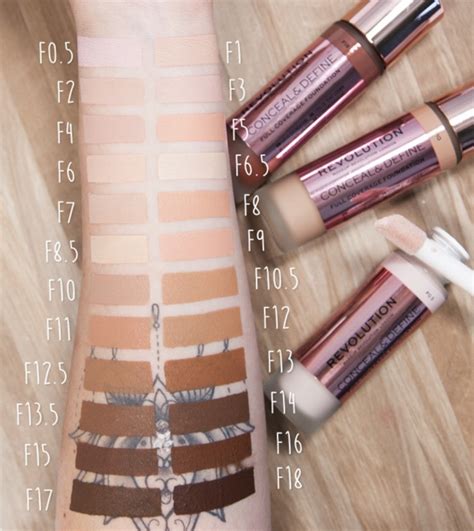 Makeup Revolution Conceal And Define Foundation Shade Finder ...