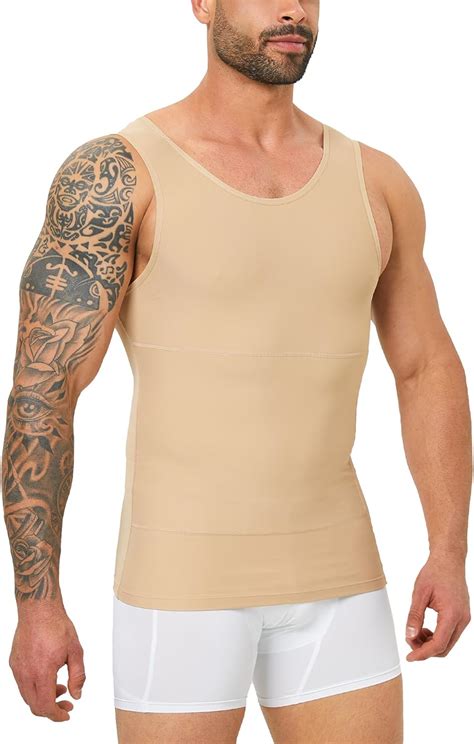 amazoncom yowoda mens body shaper compression shapewear vest
