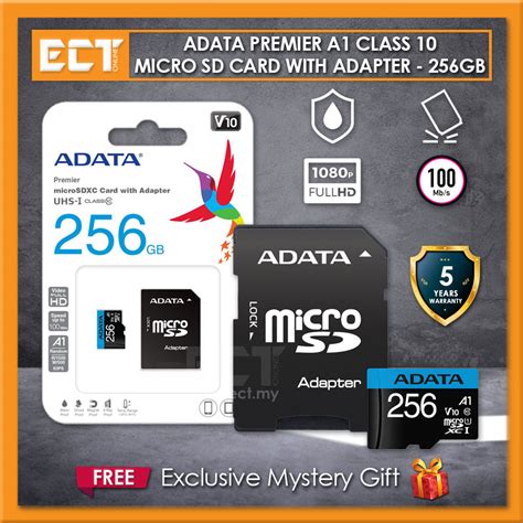 ADATA Premier A1 MicroSDXC / SDHC UHS-I Class 10 Micro SD Memory Card ...