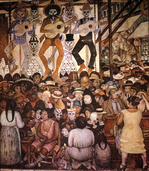 Rivera: Day Of The Dead. /N'Feast Of The Day Of The Dead.' Mural By ...