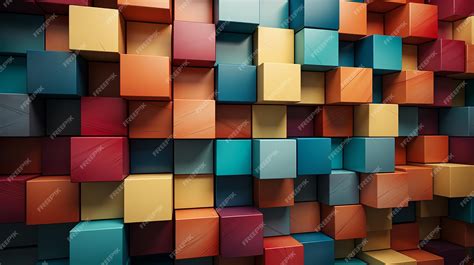 premium photo geometric shape blocks  colors