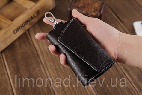 Ключниця кишенькова чорна шкіряна (00653) (ID#679605357), ціна: 320 ...