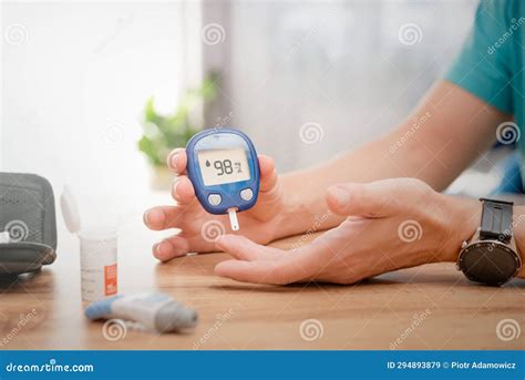 Diabetes Doing Sugar Blood Test Stock Image - Image of medicine, disease: 294893879