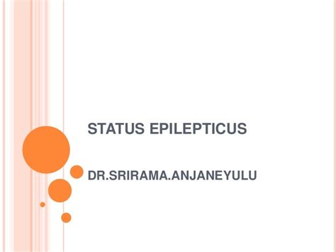Status epilepticus