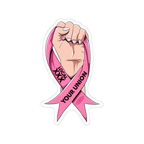 breast cancer ribbon union  stickers
