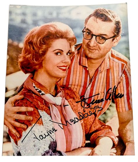 SIGNED JAYNE MEADOWS & STEVE ALLEN PHOTO 8'' X 10'' autograph