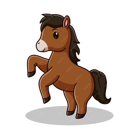 Premium Vector | Cute Horse Cartoon Isolated On White Background. Horse