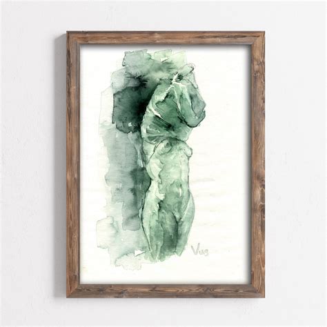Small Original Nude Sketch Line Figure Abstract Nude Girl - Etsy