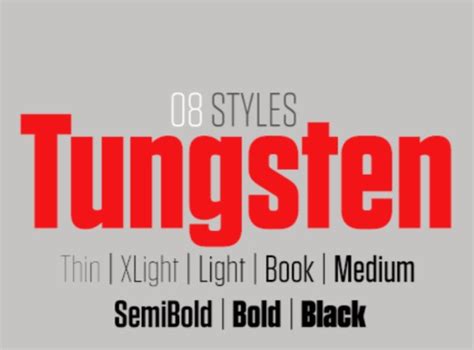 Tungsten Font - Fontspace.io