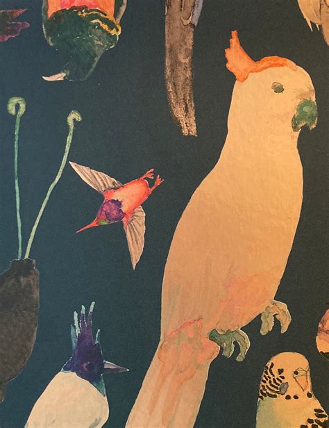 Paradise Birds Designer Wallpaper by Aimée Wilder. Made in the USA.