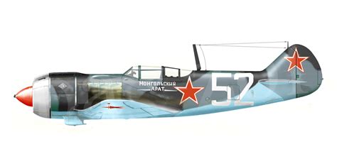 Lavochkin La-5FN Side view // by Basil Zolotov
