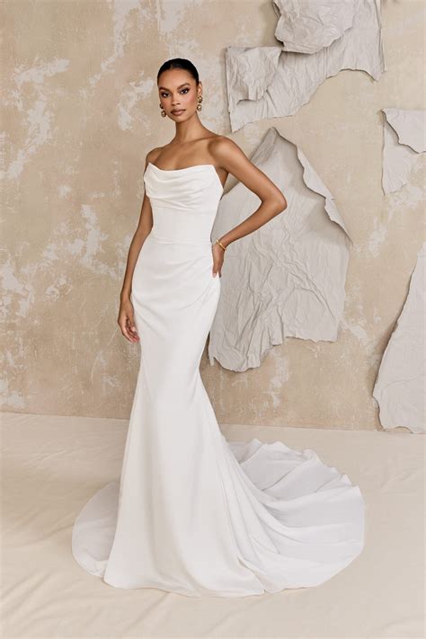 Charmeuse Fit-and-Flare Wedding Dress | Kleinfeld Bridal