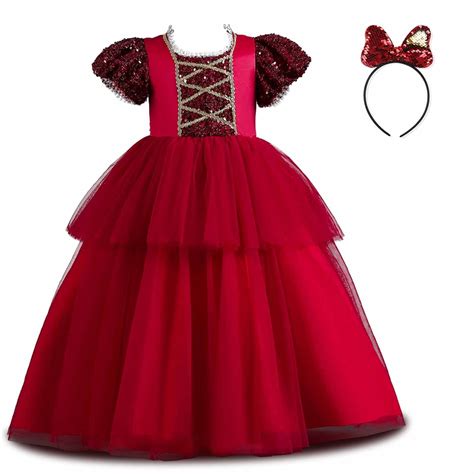 Penkiiy Girls Dresses Children Baby Girls Middle-aged Children's Puff