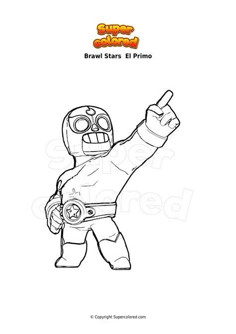 Ausmalbild Brawl Stars El Primo
