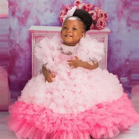 Pretty-Ombre-Pink-Flower-Girls-Dresses-for-Wedding-Cake-Tulle-Kids ...