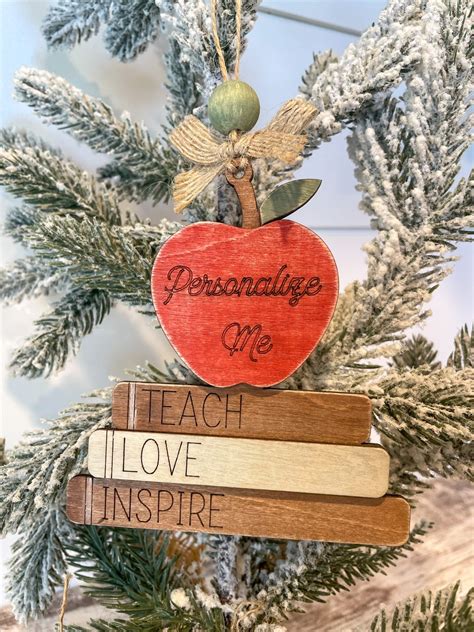 Personalized Teacher Ornament School Gift Teacher - Etsy