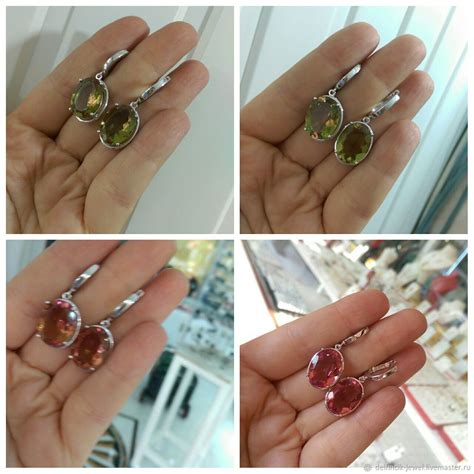 Серьги из серебра с султанитом Классика . в интернет-магазине на ...