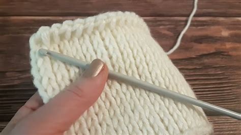 Лицевая гладь тунисским крючком. Тунисское вязание. Tunisian knitting ...
