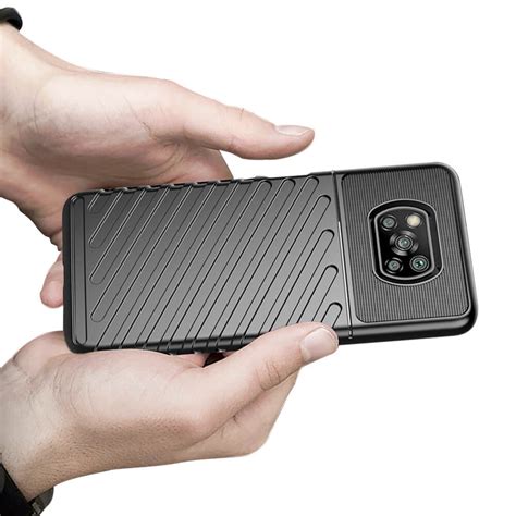 SDTEK Case for Xiaomi Poco X3 NFC Strong+Rugged Black
