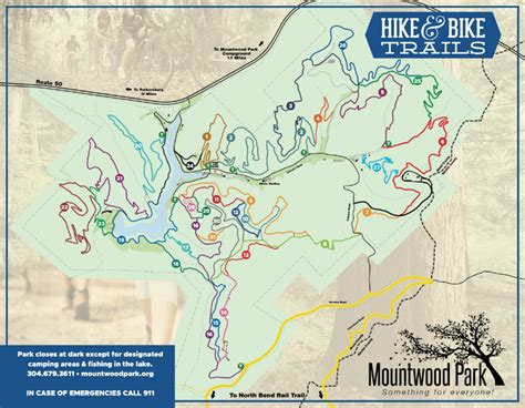 hike bike map mountwood park