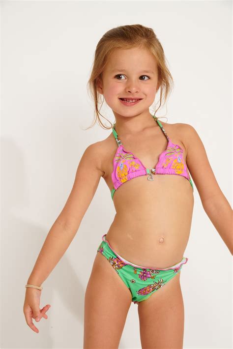 M NALITA PINEAPPLEBAY green printed 2 pieces bikini set for girl ...