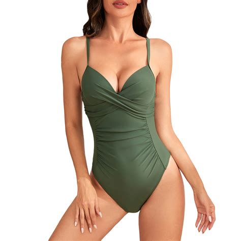 TODOZO One Piece Swimsuit Women Tummy Control Women's Swimsuit High