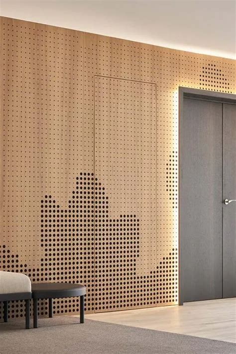 perforated acoustical wall panel system audipanel perforated wood