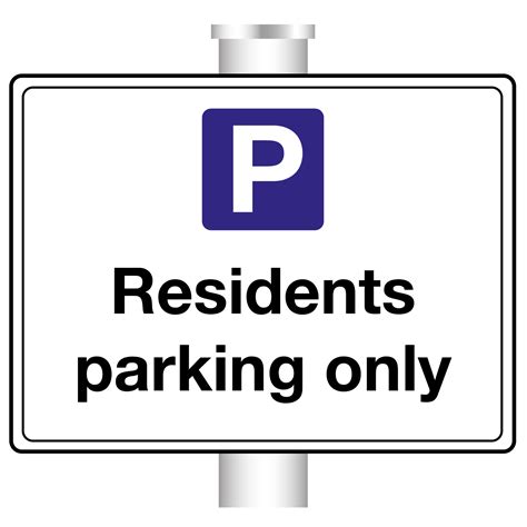 Residents Parking Only Sign