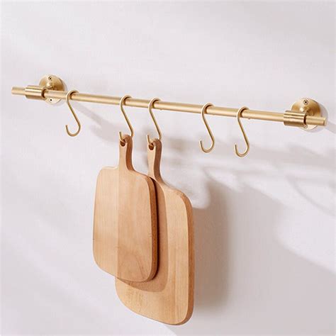polished brass towel bar modern brass towel rod wall mounted utensil