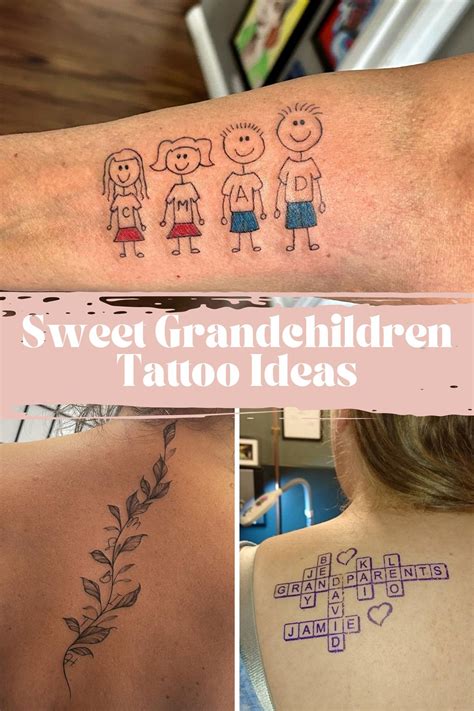 91 Meaningful Grandchildren Tattoos + Images - Tattoo Glee