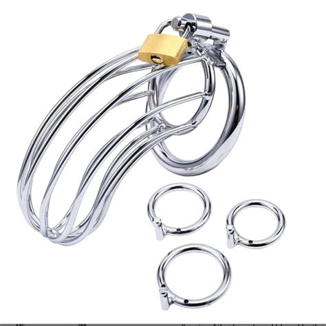 Amazon.com: Stainless Steel Male Chastity Device Cock Cage with 3 Sizes