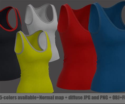 ArtStation - tank top women's clothing Marvelous Designer | Game Assets