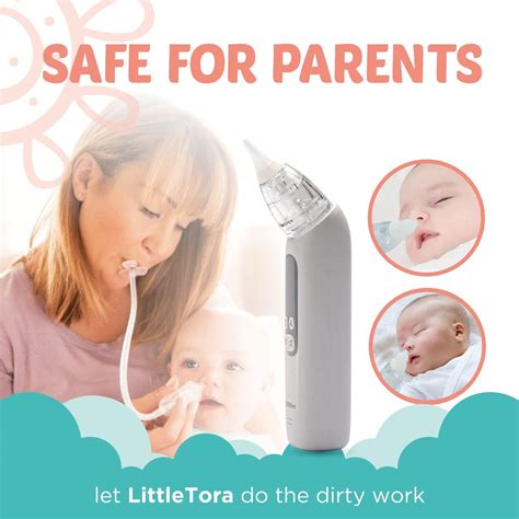 LitteTora Rechargeable Baby Nasal Aspirator - Electric Mucus Sucker for