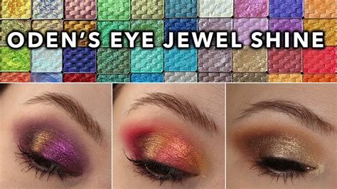 Oden's Eye Jewel Shine 42 Single Eyeshadows | LIVE swatches and 3 looks ...