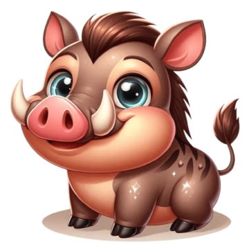 Adorable Warthog Cartoon PNG Transparent Images Free Download | Vector ...